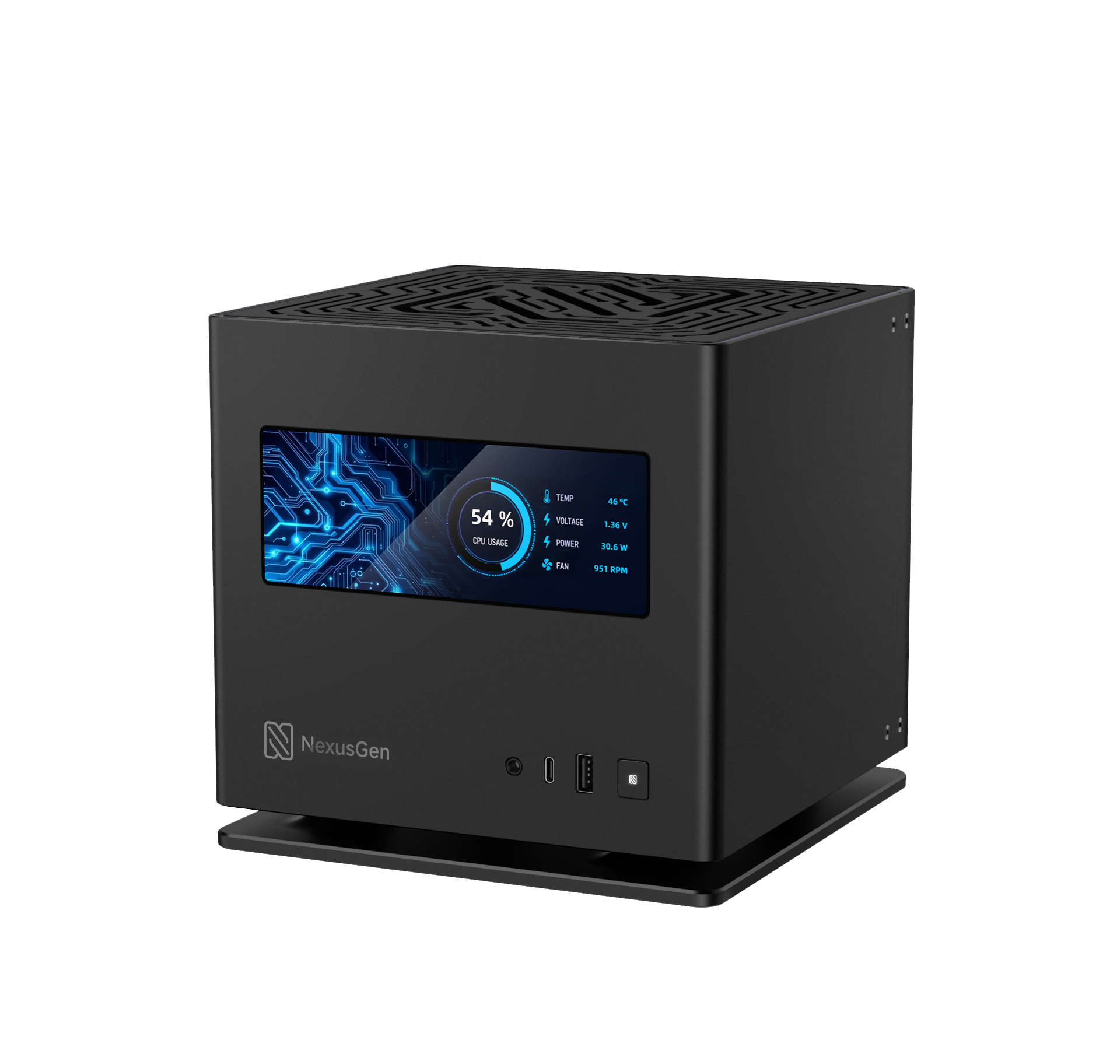 NexusGen NAS Workstation 黑色带屏版